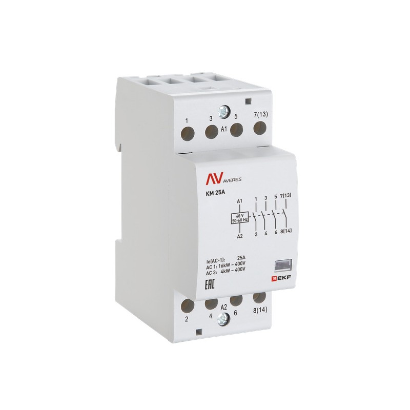 Контактор модульный КМ 40А 2NC 48В AC (2 мод.) AVERES EKF km-av-2-40-02-48V