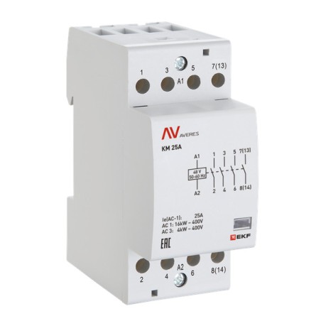 Контактор модульный КМ 40А 2NC 48В AC (2 мод.) AVERES EKF km-av-2-40-02-48V