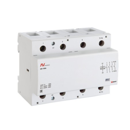 Контактор модульный КМ 80А 3NO+1NC 48В AC (6 мод.) AVERES EKF km-av-6-80-31-48V