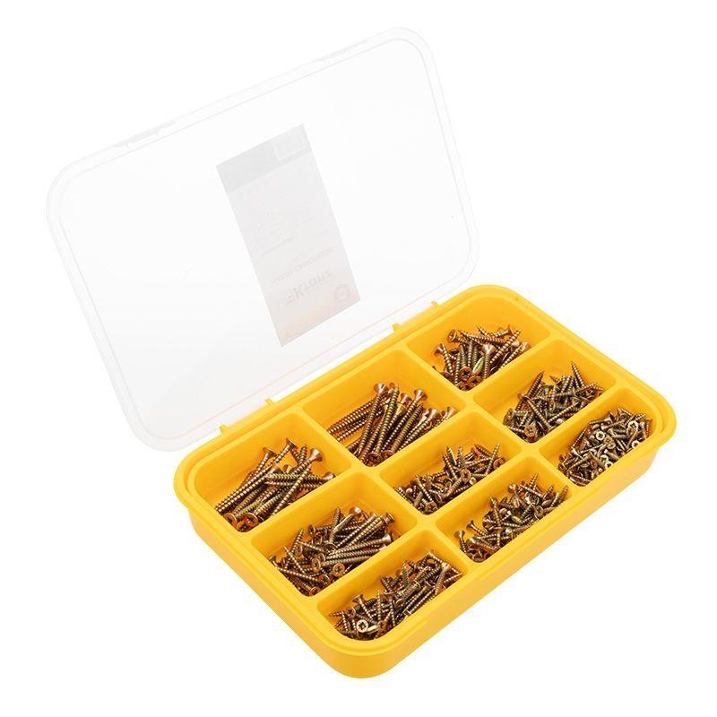 Набор саморезов для ДСП 510шт пластик. Коробка Kranz KR-01-3101-02 Набор саморезов для ДСП 510шт пластик. Коробка Kranz KR-01-3101-02