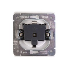 Розетка 1-ая с/з с/у со шторками 16А MIELE бел. Kranz KR-78-0701-1