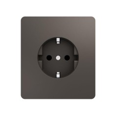 Розетка 1-ая с/з с/у со шторками 16А MIELE сер. Kranz KR-78-0701-2