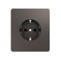 Розетка 1-ая с/з с/у со шторками 16А MIELE сер. Kranz KR-78-0701-2 Розетка 1-ая с/з с/у со шторками 16А MIELE сер. Kranz KR-78-0701-2