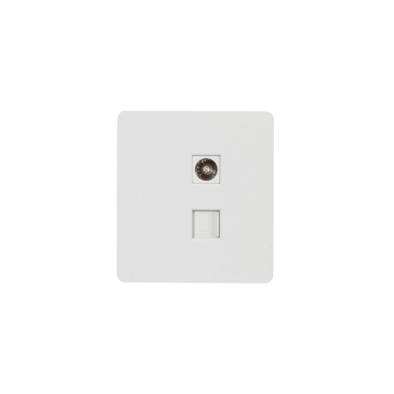 Розетка компьютерная RJ45 кат6+TV с/у MIELE бел. Kranz KR-78-0722-1