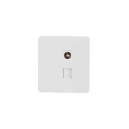 Розетка компьютерная RJ45 кат6+TV с/у MIELE бел. Kranz KR-78-0722-1