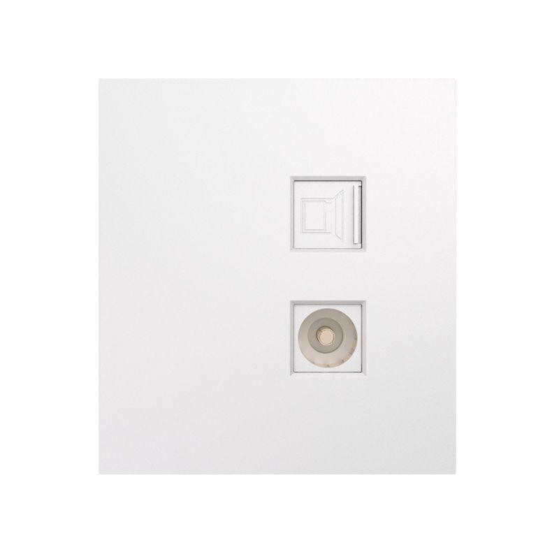 Розетка компьютерная RJ45 кат6+TV с/у MIELE жемчуг Kranz KR-78-0722-4