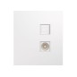 Розетка компьютерная RJ45 кат6+TV с/у MIELE жемчуг Kranz KR-78-0722-4