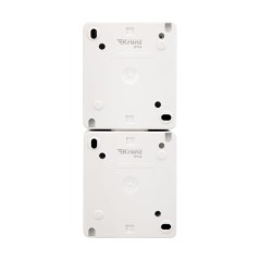 Блок розеток 2-м ОП INDUSTRIAL IP54 вертик. с заземл. бел. Kranz KR-78-0802