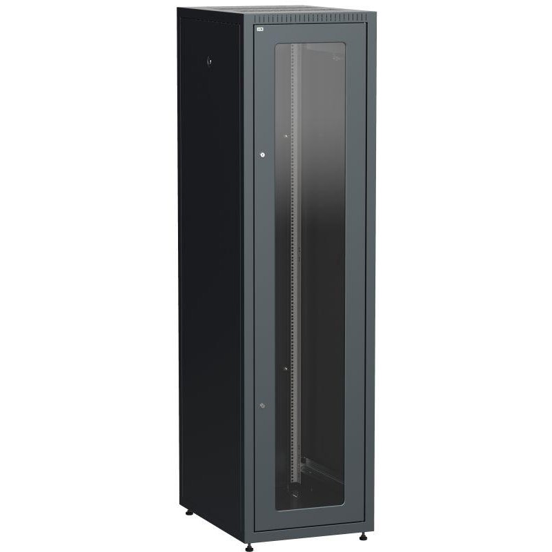 Шкаф сетевой LINEA E 33U 600х800мм стекл. передняя дверь задняя металлическая черн. ITK LE05-33U68-GM Шкаф сетевой LINEA E 33U 600х800мм стекл. передняя дверь задняя металлическая черн. ITK LE05-33U68-GM