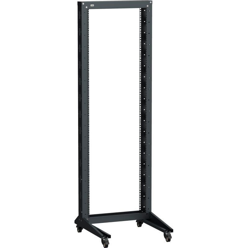 Стойка 1-рамная на 33U 600х600мм на рол. черн. LINEA F ITK LF05-33U66-1RM