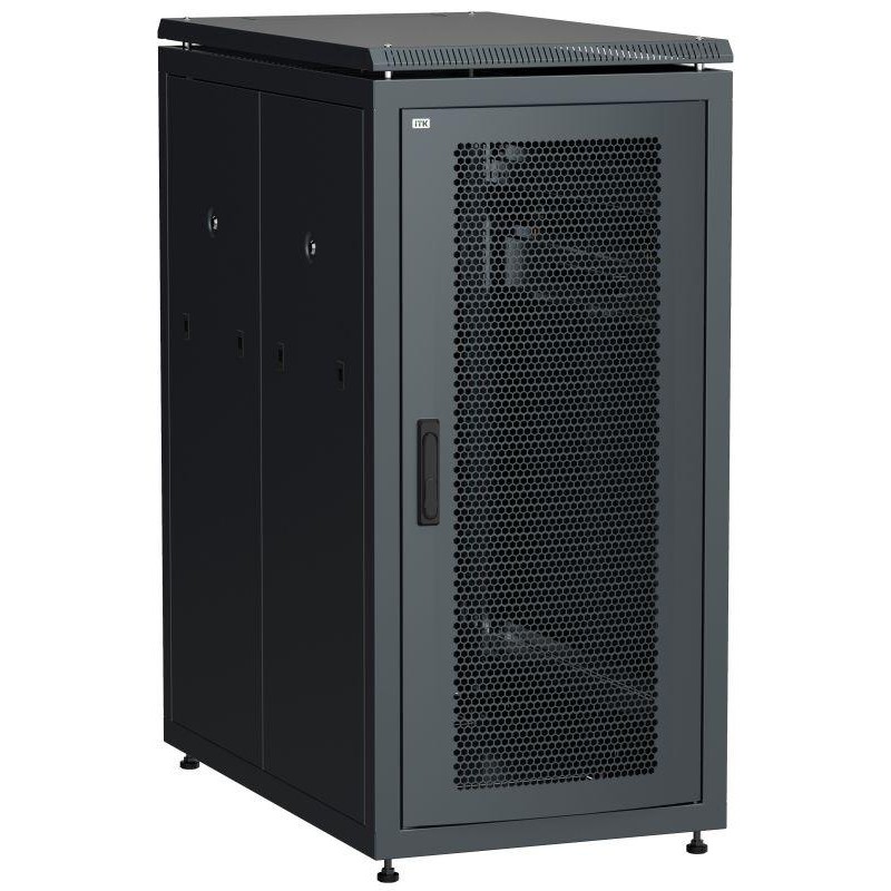 Шкаф сетевой 19дюйм LINEA N 18U 600х1000мм перфорированные двери черн. ITK LN05-18U61-PP