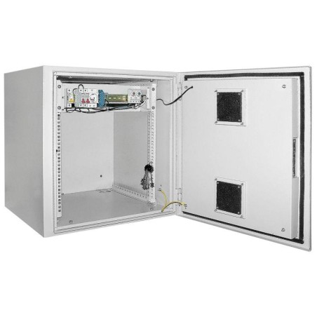 Шкаф уличный 19дюйм 15U 650х600мм IP55 метал. дверь, сер. ITK LO35-15U66-M55