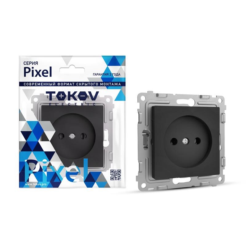 Розетка 1-м СП Pixel 16А IP20 без заземл. защ. шторки механизм карбон TOKOV ELECTRIC TKE-PX-R1SF-C14 Розетка 1-м СП Pixel 16А IP20 без заземл. защ. шторки механизм карбон TOKOV ELECTRIC TKE-PX-R1SF-C14