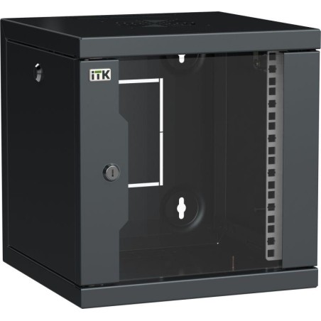 Шкаф сетевой LINEA WS 10дюйм 9U 320х310мм дверь стекл. черн. ITK LWS5-09U33-GF