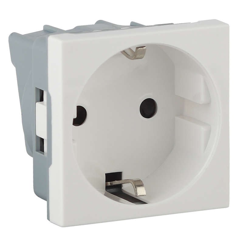 Розетка 1-м 16А IP20 45х45 с заземл. защ. шторки бел. Ruvinil АДЛ 13-900 Розетка 1-м 16А IP20 45х45 с заземл. защ. шторки бел. Ruvinil АДЛ 13-900