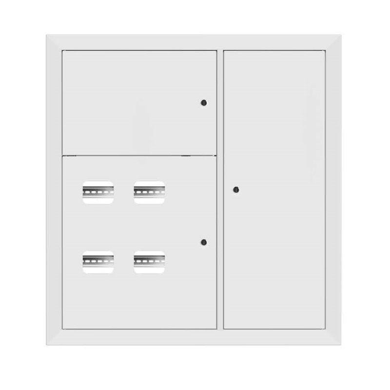 Щит этажный 4кв. RAL9003 со съемной рамой (1000х950х160) Basic EKF mb28-v-4-r9003-1