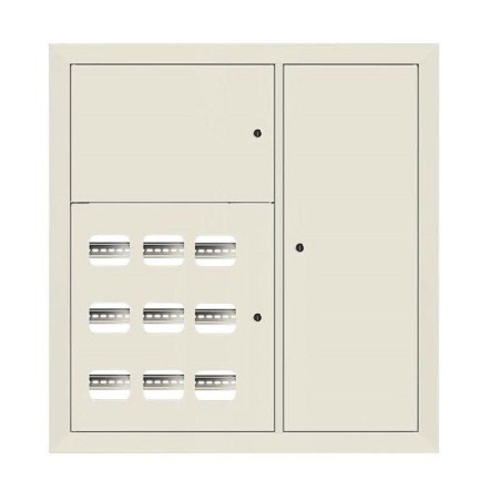 Щит этажный 9кв. RAL9002 3 окна в ряд по гориз. (1000х950х150) PROxima EKF mb29-v-9-ral9002-1