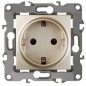 Розетка 1-м СП Эра12 12-2101-04 16А IP20 16AX 250В 2P+E Schuko механизм шампань Эра Б0014678