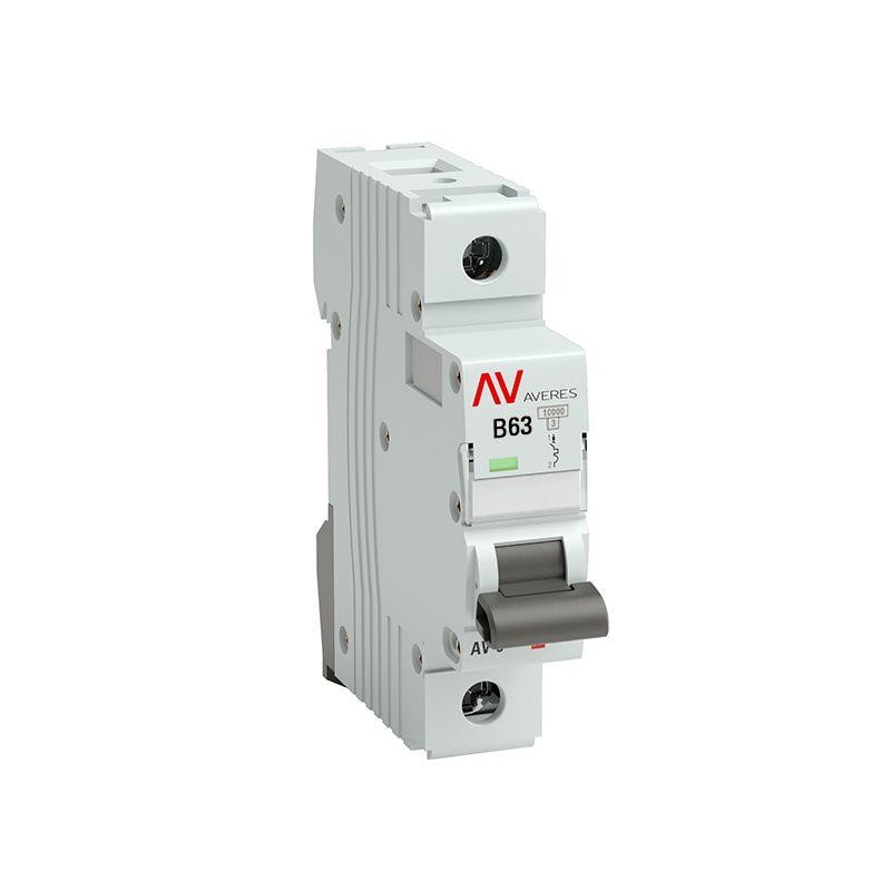 Выключатель автоматический модульный 1п B 63А 10кА AV-10 AVERES EKF mcb10-1-63B-av Выключатель автоматический модульный 1п B 63А 10кА AV-10 AVERES EKF mcb10-1-63B-av