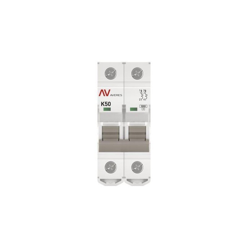 Выключатель автоматический модульный 2п K 50А 10кА AV-10 AVERES EKF mcb10-2-50K-av Выключатель автоматический модульный 2п K 50А 10кА AV-10 AVERES EKF mcb10-2-50K-av