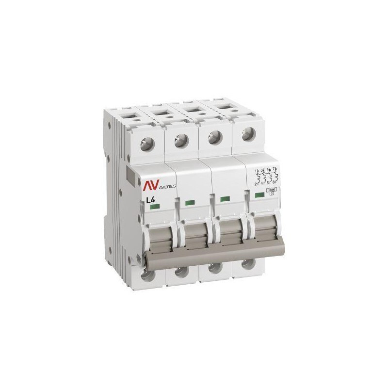 Выключатель автоматический модульный 4п L 4А 10кА AV-10 AVERES EKF mcb10-4-04L-av Выключатель автоматический модульный 4п L 4А 10кА AV-10 AVERES EKF mcb10-4-04L-av