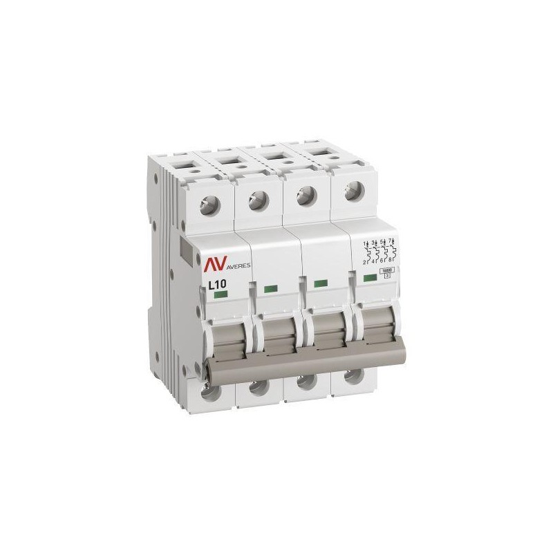 Выключатель автоматический модульный 4п L 10А 10кА AV-10 AVERES EKF mcb10-4-10L-av Выключатель автоматический модульный 4п L 10А 10кА AV-10 AVERES EKF mcb10-4-10L-av