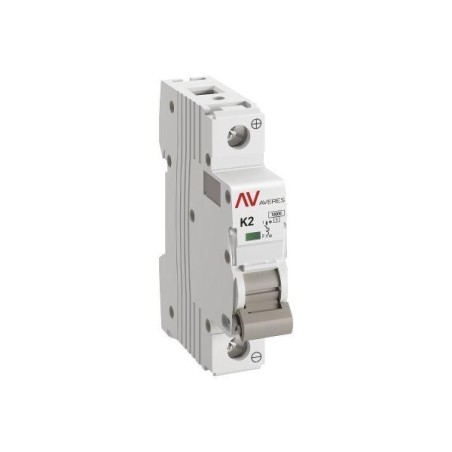 Выключатель автоматический модульный 1п K 2А 10кА AV-10 DC AVERES EKF mcb10-DC-1-02K-av