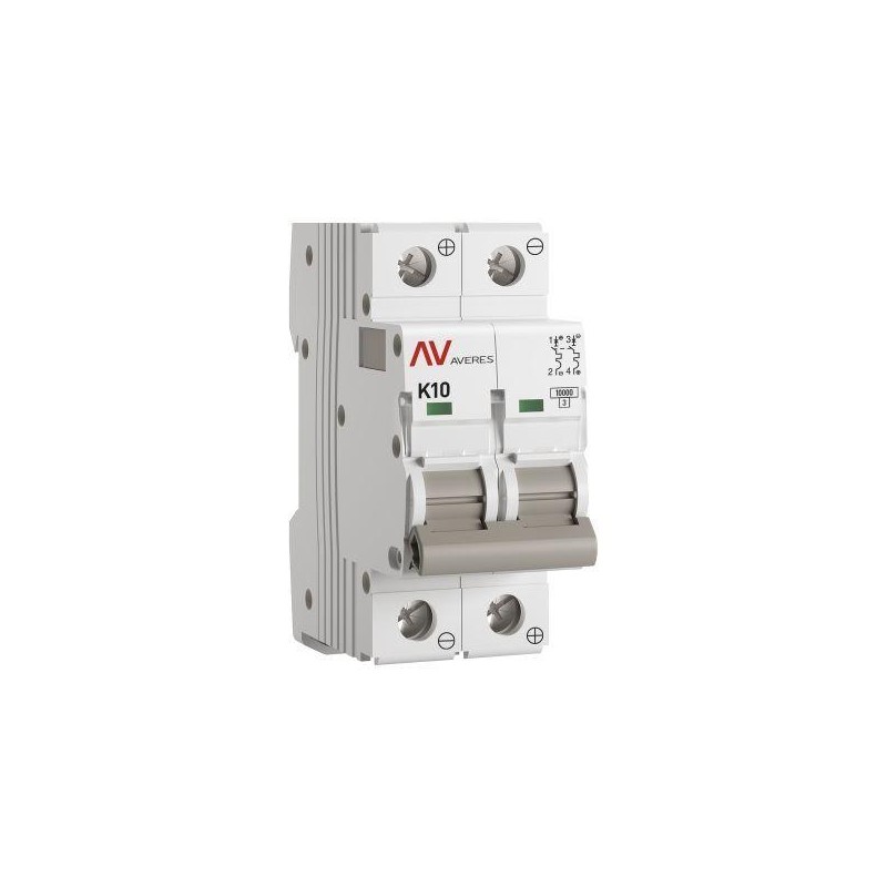 Выключатель автоматический модульный 2п K 10А 10кА AV-10 DC AVERES EKF mcb10-DC-2-10K-av Выключатель автоматический модульный 2п K 10А 10кА AV-10 DC AVERES EKF mcb10-DC-2-10K-av