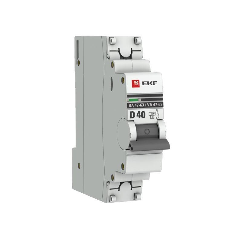 Выключатель автоматический модульный 1п D 40А 4.5кА ВА 47-63 PROxima EKF mcb4763-1-40D-pro Выключатель автоматический модульный 1п D 40А 4.5кА ВА 47-63 PROxima EKF mcb4763-1-40D-pro