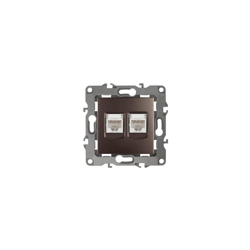 Розетка компьютерная 2-м Эра12 RJ45 12-3108-13 бронз. Эра Б0019355 Розетка компьютерная 2-м Эра12 RJ45 12-3108-13 бронз. Эра Б0019355