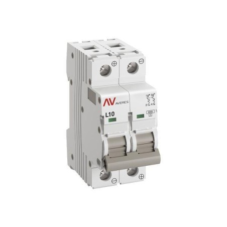 Выключатель автоматический модульный 2п L 10А 6кА AV-6 DC AVERES EKF mcb6-DC-2-10L-av