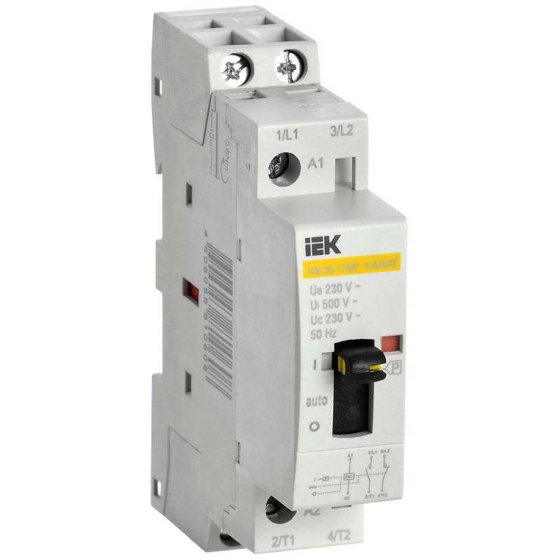 Контактор модульный КМ20-11МР AC с ручным управ. KARAT IEK MKK12-20-11