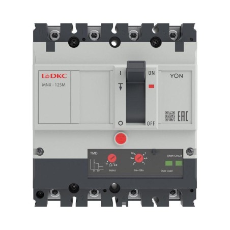 Выключатель автоматический YON pro MNX125M 4P 125А 100кА при AC415V расц. TMD DKC MNX125M4PTMD0125