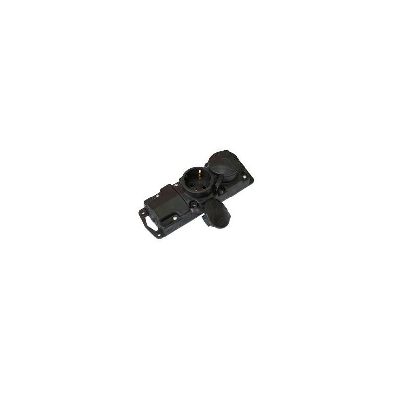Колодка 2-м 16А IP44 250В с заземл. каучук черн. Bylectrica Р16-415 Колодка 2-м 16А IP44 250В с заземл. каучук черн. Bylectrica Р16-415
