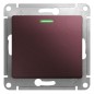 Переключатель проходной 1-кл. СП Glossa 10А IP20 (сх. 6а) 10AX с подсветкой механизм баклажан. SE GSL001163 Переключатель проходной 1-кл. СП Glossa 10А IP20 (сх. 6а) 10AX с подсветкой механизм баклажан. SE GSL001163