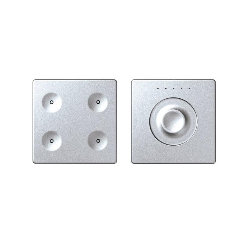 Комплект выключателя 4-кл. сенсорн. + регулятор KNX, RJ12 алюм. Simon82 Sense 8400651-093 Комплект выключателя 4-кл. сенсорн. + регулятор KNX, RJ12 алюм. Simon82 Sense 8400651-093