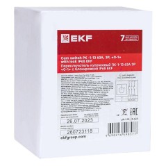 Переключатель кулачковый ПК-1-13 63А 3п "0-1" с блокировкой IP65 PROxima EKF pk-1-13-63-a65