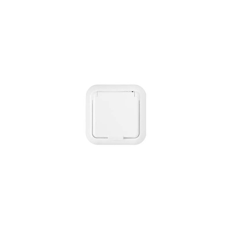 Розетка 1-м СП 16А IP44 с заземл. защ. шторки с крышкой бел. Bylectrica РС16-398 Розетка 1-м СП 16А IP44 с заземл. защ. шторки с крышкой бел. Bylectrica РС16-398
