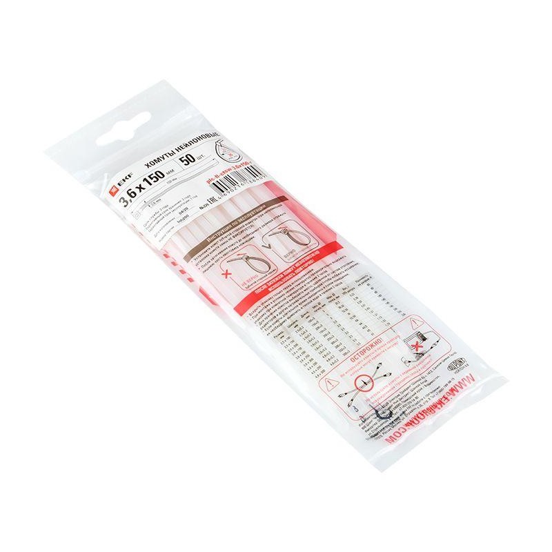 Хомут P6.6 3.6х150 FlexLock стандартный бел. (уп.100шт) PROxima EKF plc-fl-ctsw-3.6x150 Хомут P6.6 3.6х150 FlexLock стандартный бел. (уп.100шт) PROxima EKF plc-fl-ctsw-3.6x150