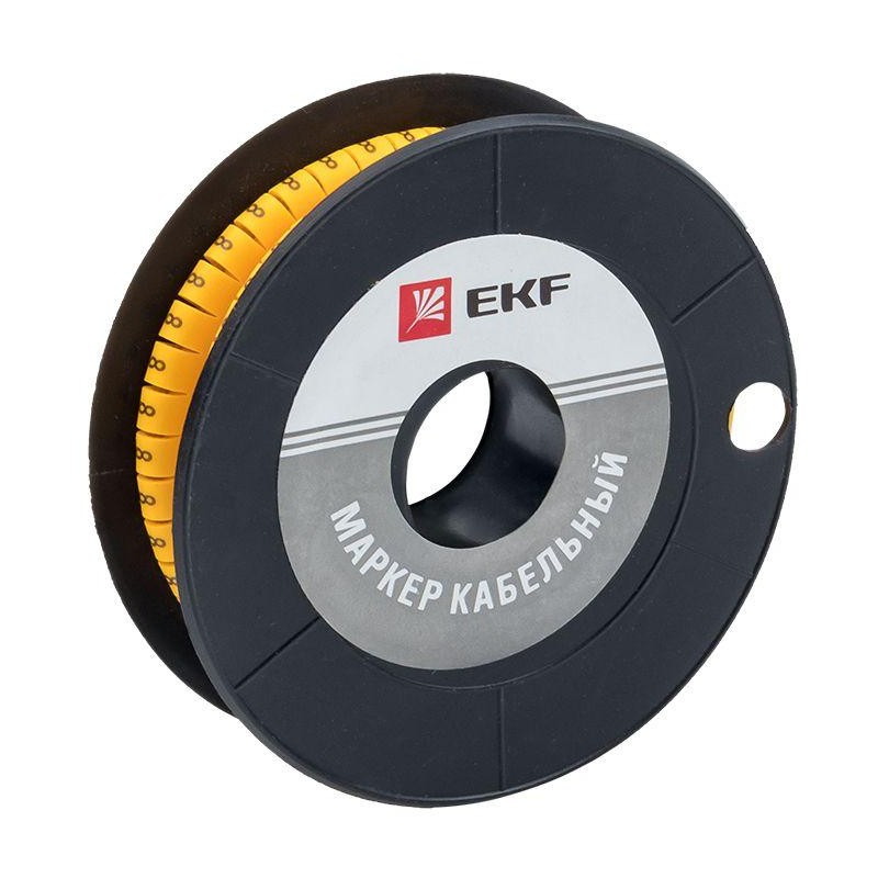 Маркер каб. 1.5кв.мм "8" (к-1000ед) (ЕС-0) EKF plc-KM-1.5-8