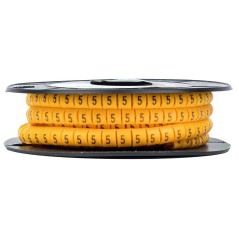 Маркер каб. 2.5кв.мм "5" (ЕС-1) (уп.1000шт) EKF plc-KM-2.5-5