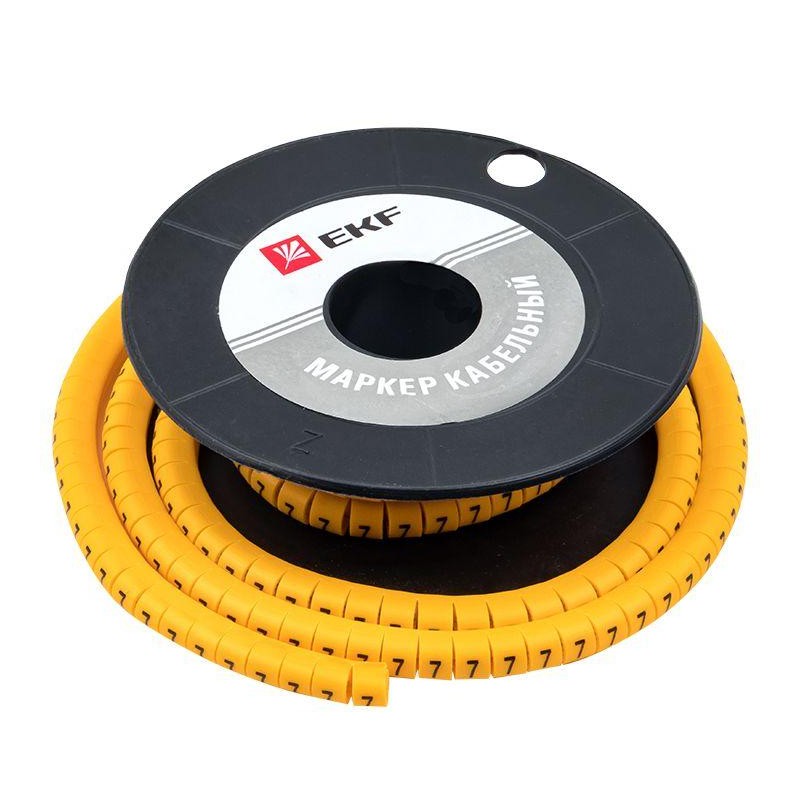 Маркер каб. 2.5кв.мм "7" (ЕС-1) (уп.1000шт) EKF plc-KM-2.5-7 Маркер каб. 2.5кв.мм "7" (ЕС-1) (уп.1000шт) EKF plc-KM-2.5-7