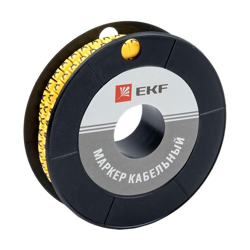Маркер каб. 2.5кв.мм "A" (ЕС-1) (уп.1000шт) EKF plc-KM-2.5-A