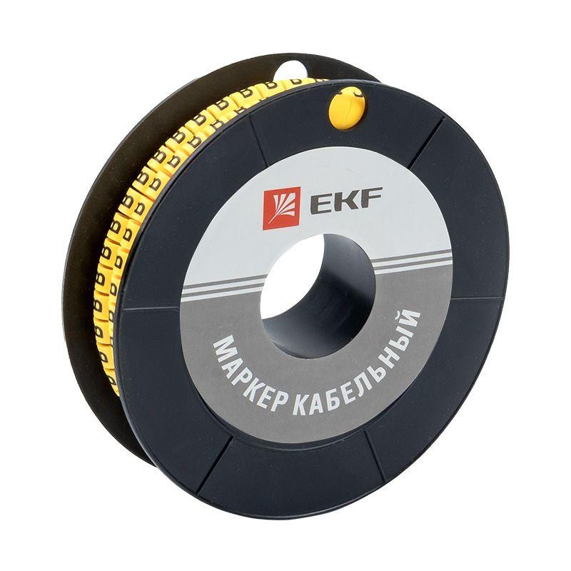 Маркер каб. 2.5кв.мм "B" (ЕС-1) (уп.1000шт) EKF plc-KM-2.5-B