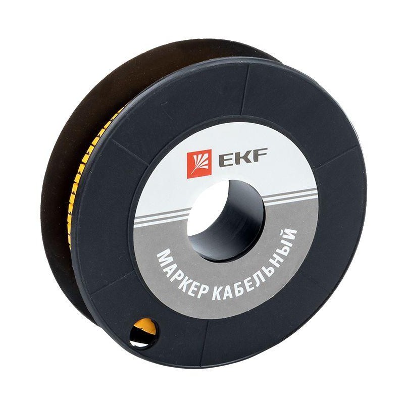 Маркер каб. 6.0кв.мм "1" (ЕС-3) (уп.350шт) EKF plc-KM-6-1