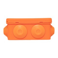 Коробка огнестойкая E45 85х85х40мм IP55 с клеммниками 4 полюса 0.5-10кв.мм HF EKF plc-kmfr-85-410