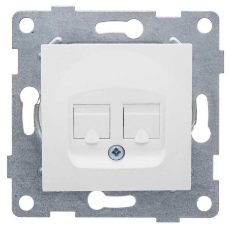 Механизм розетки комп. 2-местн. RJ45 Ugra СП бел. матов. GUSI С11К2-041