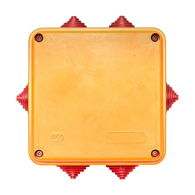 Коробка огнестойкая 100х100х50мм IP55 1 тройной клеммник 1.5-10кв.мм EKF plc-kmrf-100-3-10