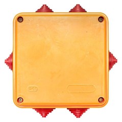 Коробка огнестойкая 100х100х50мм IP55 3 двойных клеммника 1.5-2.5кв.мм EKF plc-kmrf-100-6-02