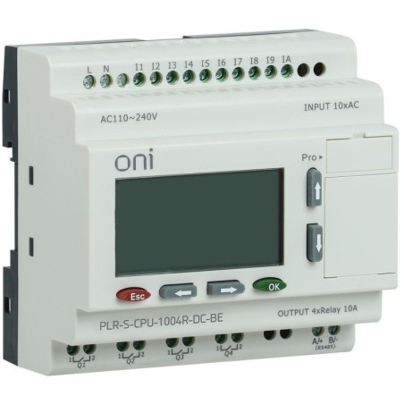 Реле логическое PLR-S. CPU1004(R) 24В DC с экраном ONI PLR-S-CPU-1004R-DC-BE